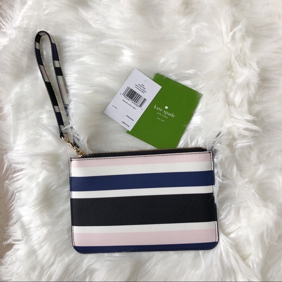 NWT Kate Spade Laurel Way Tinie Wristlet Stripes - Picture 2 of 2